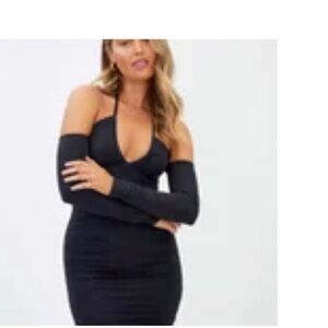 Glassons off the shoulder mini halter dress